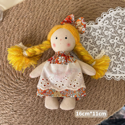 手作り 刺繍 布製 可爱いミニドール 人形 ぬいぐるみ バッグチャーム