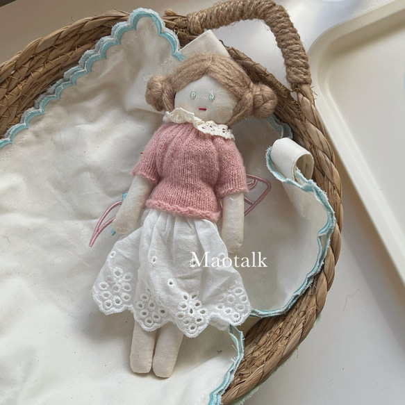 西洋人形、創作人形、作家もの‥？手作り人形 手作り 刺繍 布製 可爱いミニドール 人形 ぬいぐるみ バッグチャーム