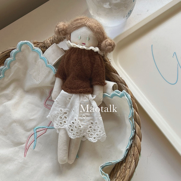 手作り 刺繍 布製 可爱いミニドール 人形 ぬいぐるみ バッグチャーム