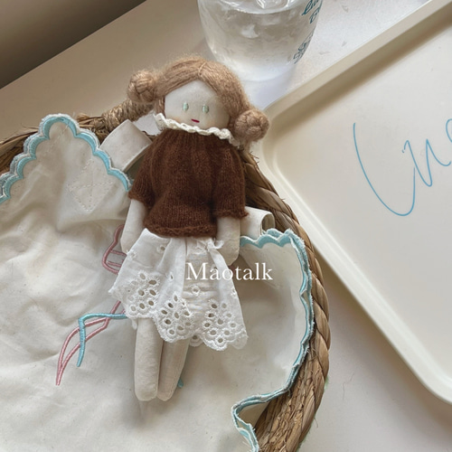 手作り人形 手作り 刺繍 布製 可爱いミニドール 人形 ぬいぐるみ バッグチャーム