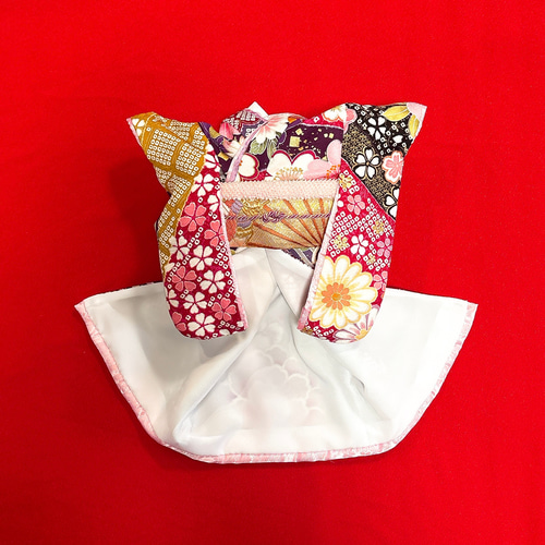 即納✨犬の着物 犬用本格大振袖 XS 紫系 正絹金彩入り 犬服 ペット服