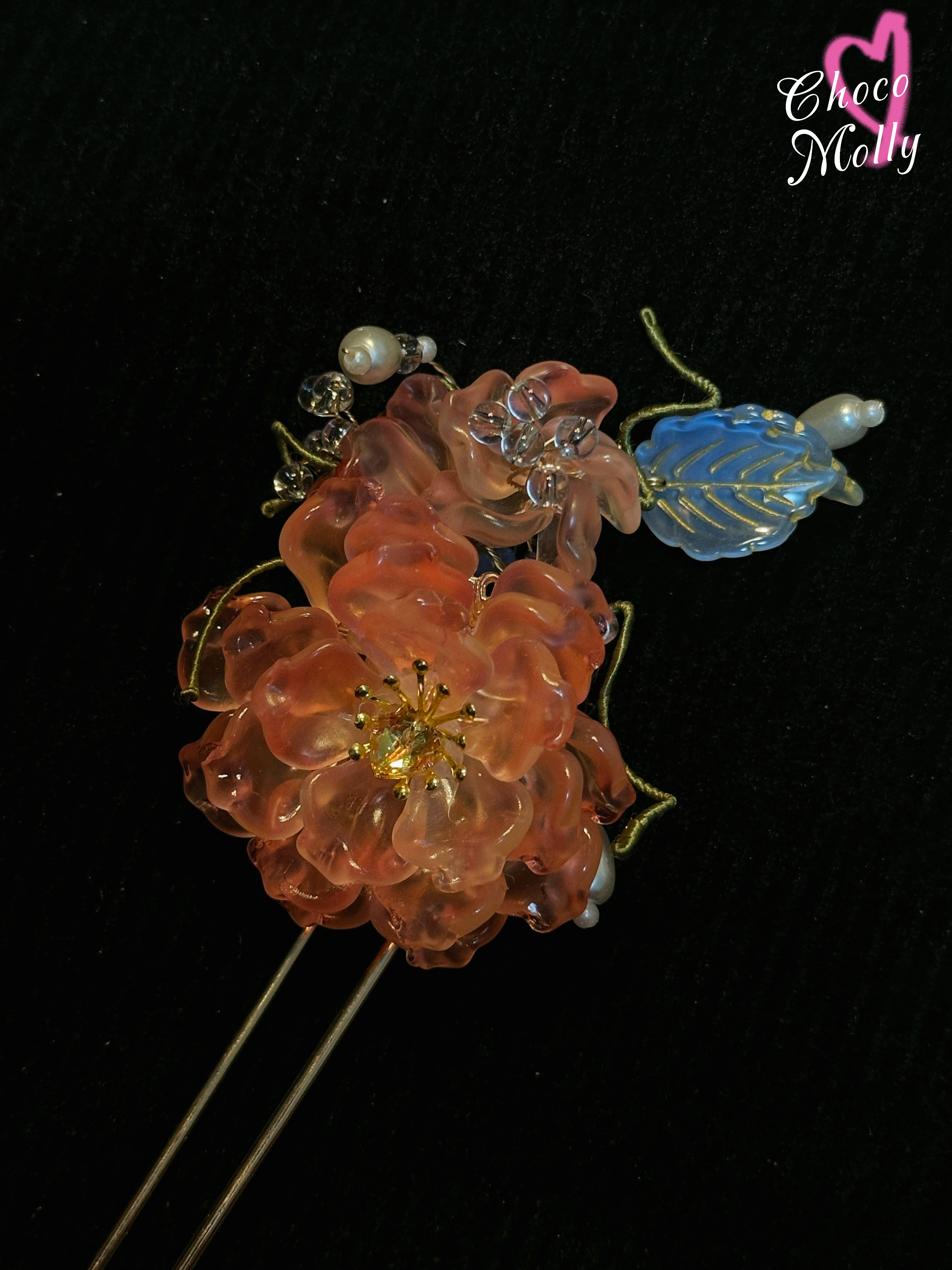 ⭐瑠璃かんざし⭐アクセサリー・成人式・お花見・和服・浴衣