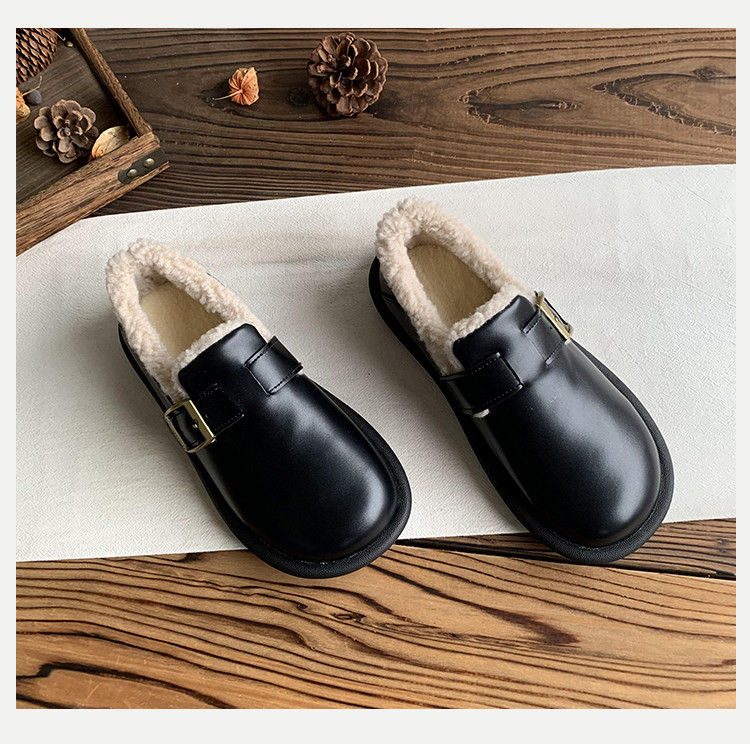 2025 冬新作 超キレイ 保温防水防滑 フラットフリースシューズ