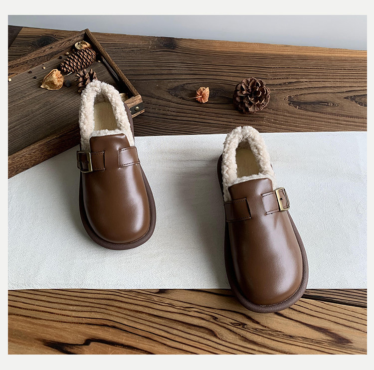 2025 冬新作 超キレイ 保温防水防滑 フラットフリースシューズ