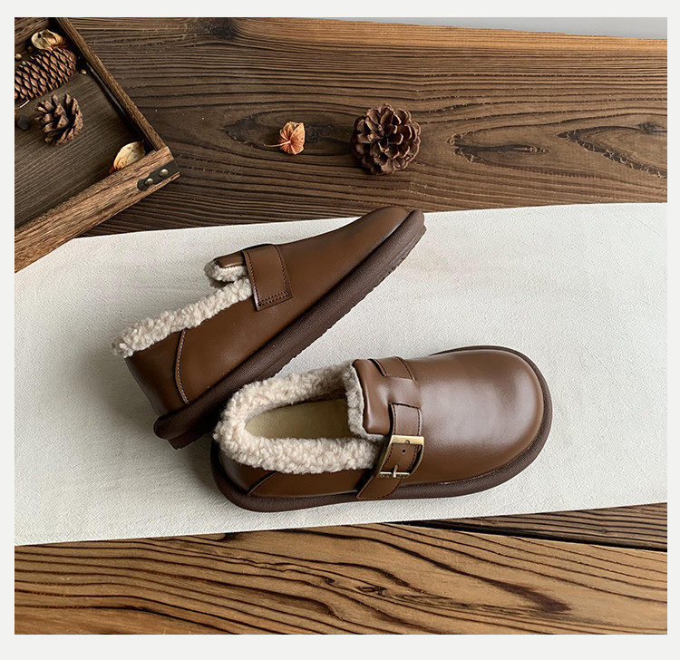 2025 冬新作 超キレイ 保温防水防滑 フラットフリースシューズ