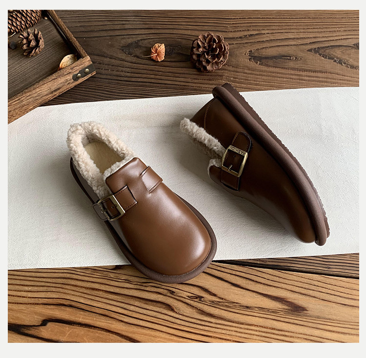 2025 冬新作 超キレイ 保温防水防滑 フラットフリースシューズ