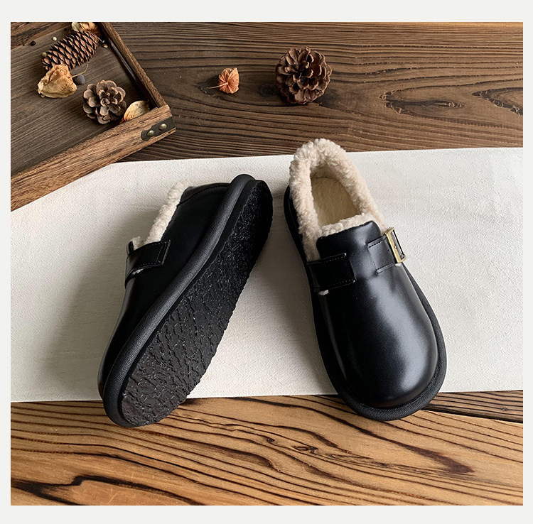 2025 冬新作 超キレイ 保温防水防滑 フラットフリースシューズ