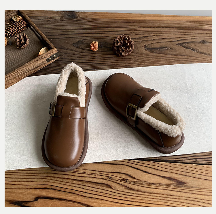 2025 冬新作 超キレイ 保温防水防滑 フラットフリースシューズ