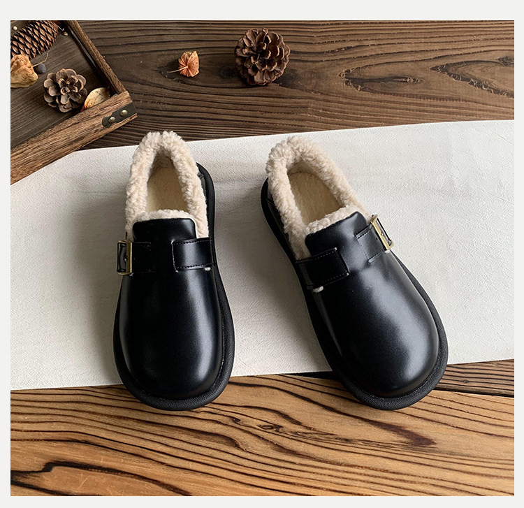 2025 冬新作 超キレイ 保温防水防滑 フラットフリースシューズ