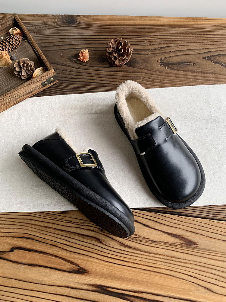 2025 冬新作 超キレイ 保温防水防滑 フラットフリースシューズ