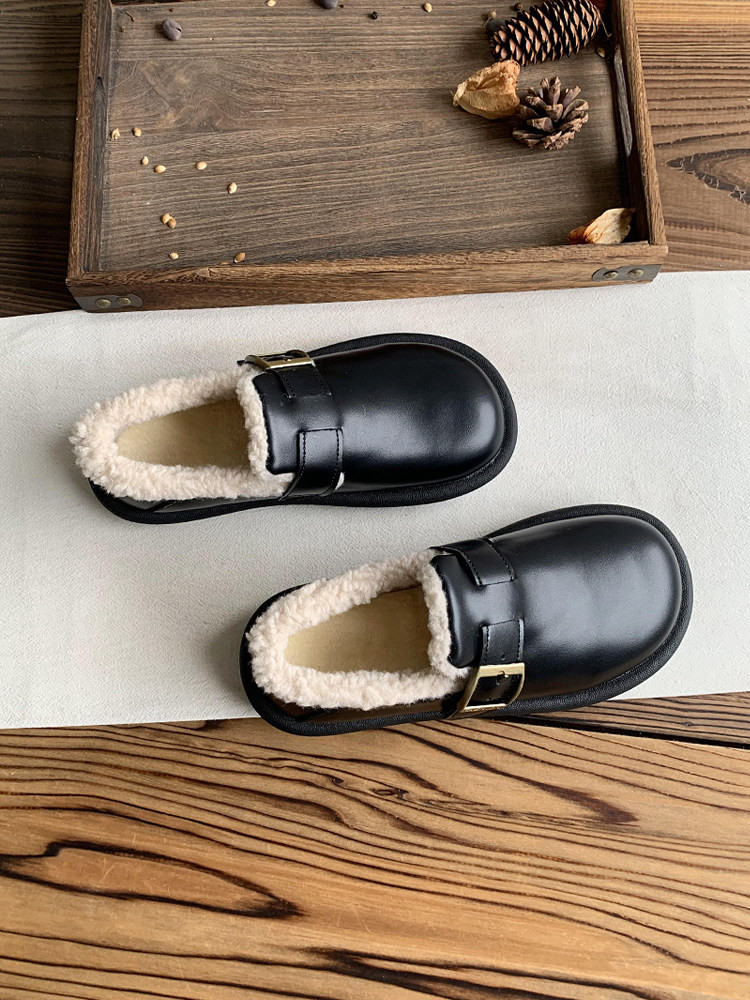 2025 冬新作 超キレイ 保温防水防滑 フラットフリースシューズ