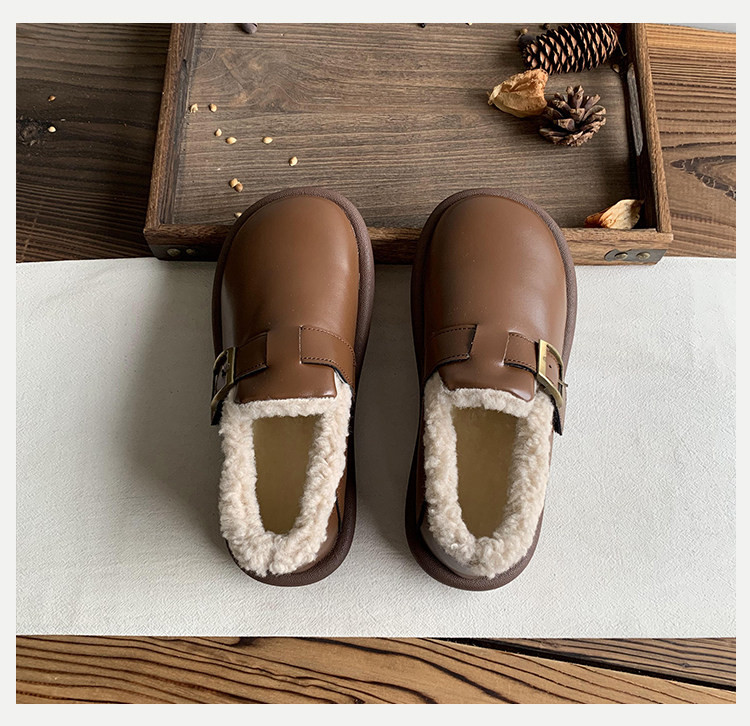 2025 冬新作 超キレイ 保温防水防滑 フラットフリースシューズ