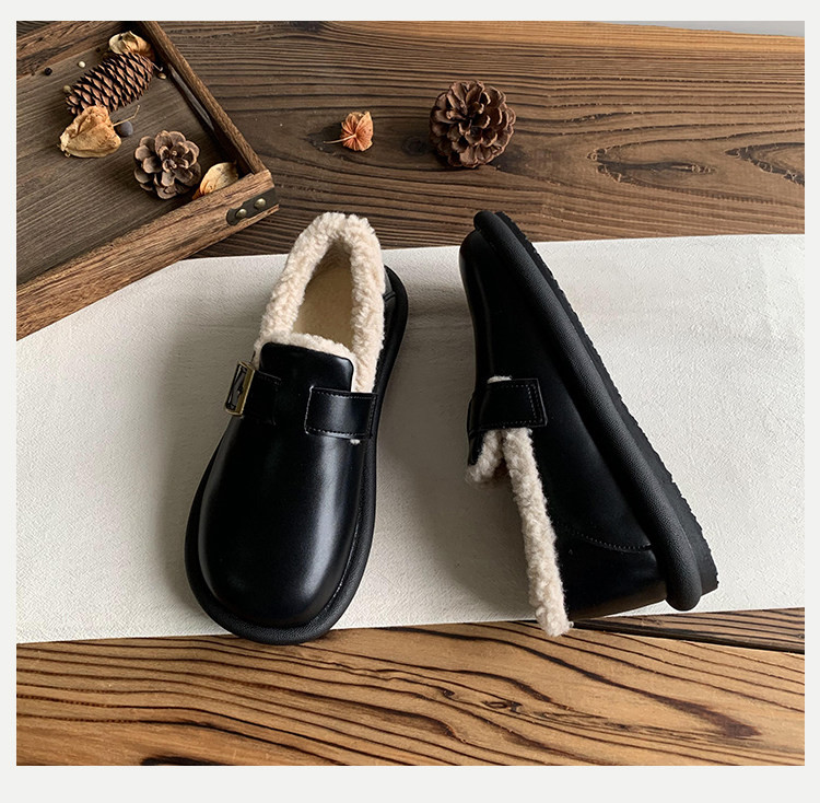 2025 冬新作 超キレイ 保温防水防滑 フラットフリースシューズ