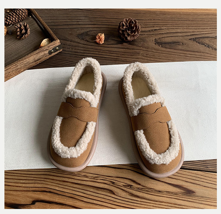 2025 冬 裏起毛ボッケンシューズ 防寒棉靴