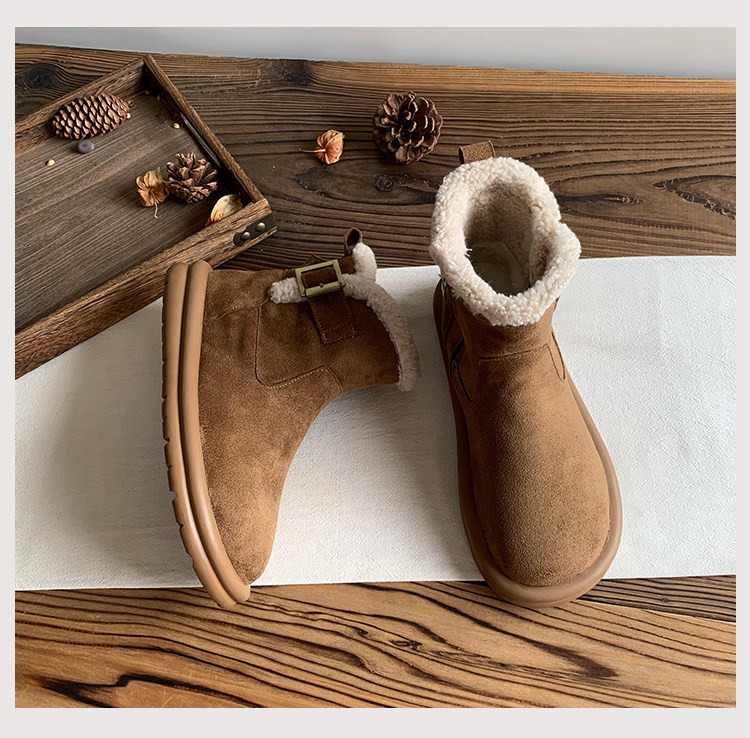 2025 冬新作 裏起毛加厚 保温防滑 ショートブーツ 防寒棉靴
