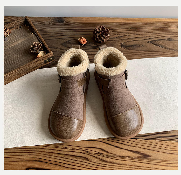 2025 年冬季新款 裏起毛加厚仕様 防滑マーチンブーツ