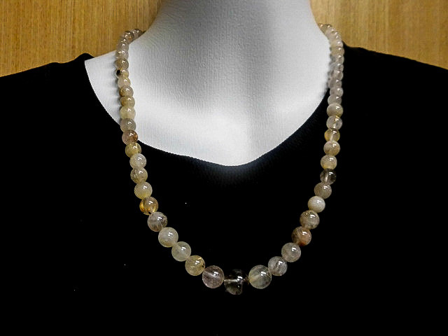 天然石 金針ルチルクォーツ(針水晶)ネックレス　　250720669