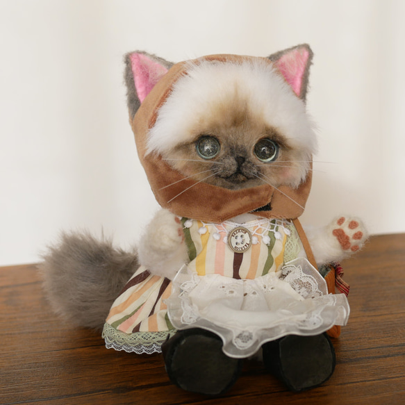 国内作家shamoko様作　ハンドメイド　アートドール シャム猫の着せ替えアートドール その他人形 malta 通販 20252345