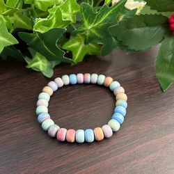 T4-1 天然 ターコイズ トルコ石 ミニ 2MM ブレスレット mika-Jewelry