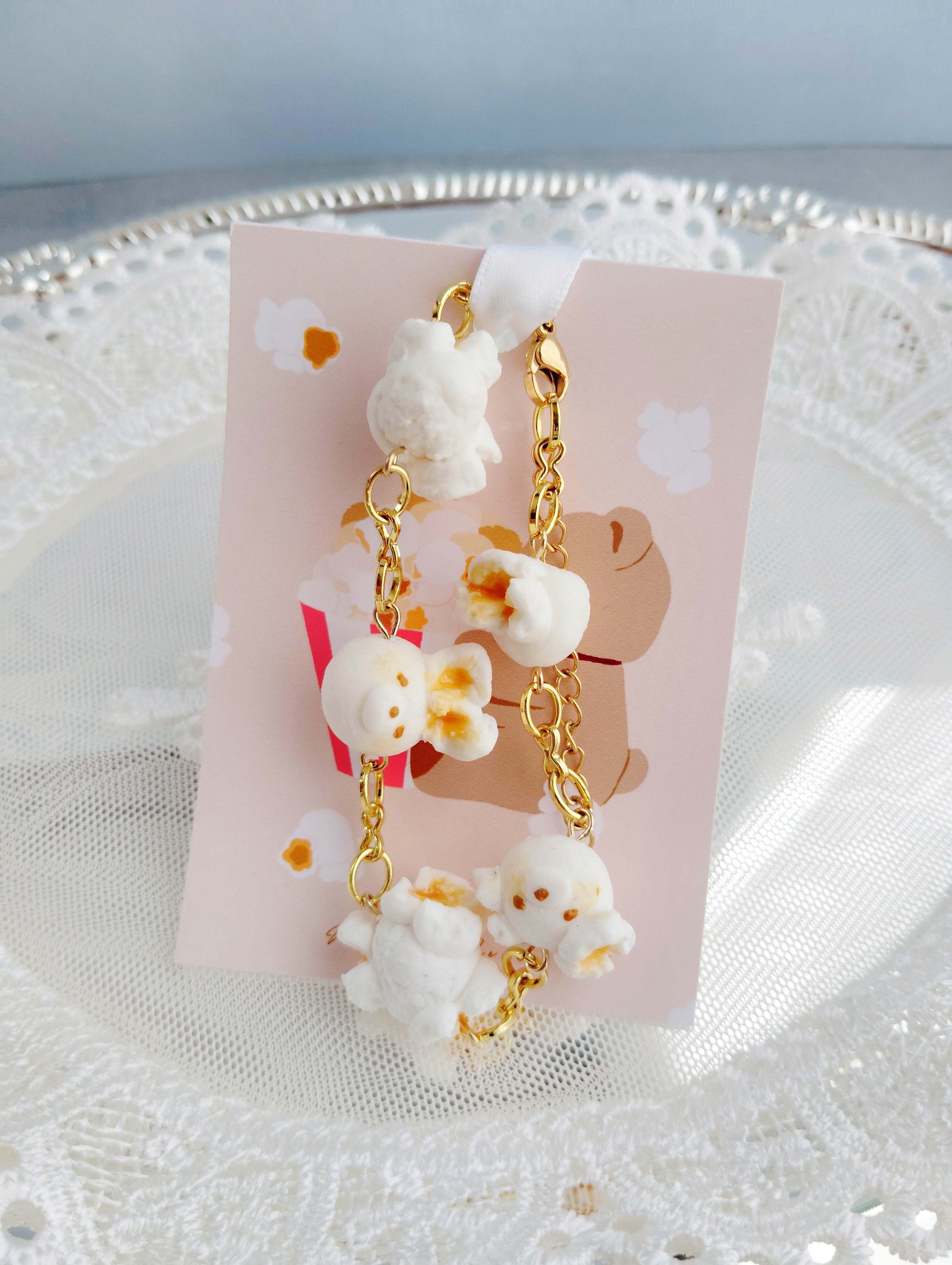 くまうさポップコーンブレスレット【ホットミルクと角砂糖後夜祭】