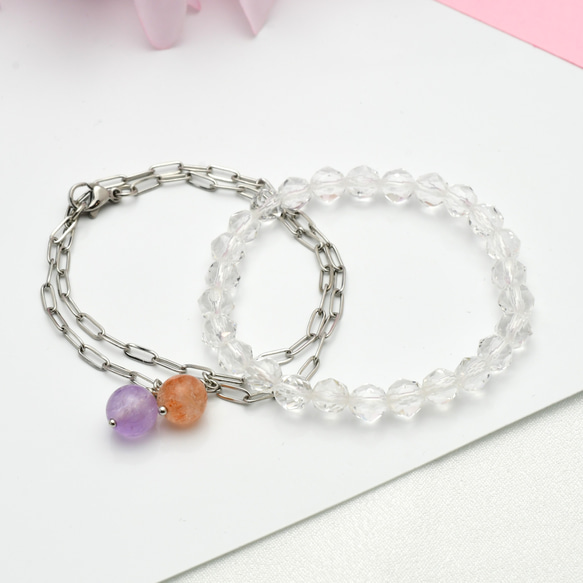 丙午2026年にぴったり☆彡サンストーン＆ラベンダーアメジスト×スター