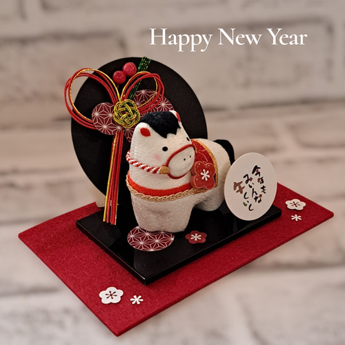 創作人形　午　干支　お正月飾り　縮緬　オブジェ　一点物 創作人形 午 干支 お正月飾り 縮緬 オブジェ 一点物 創作人形 午 干支