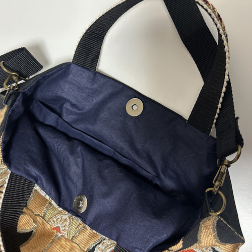 帯リメイクバッグ3way 2wayバッグ ooneko 通販 20252875｜Creema(クリーマ)