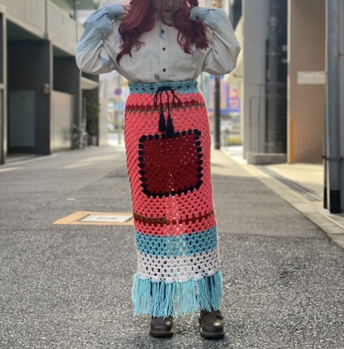 古着　ヴィンテージ　vintage スカート　グラニー　グラニースカート　カラフル　派手　個性派