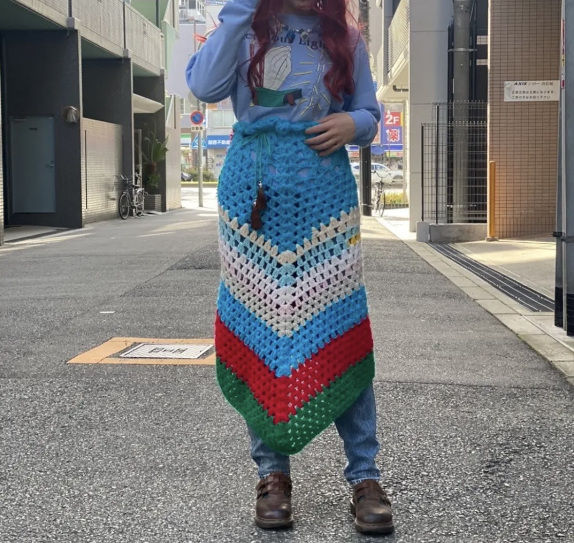 古着　ヴィンテージ　vintage スカート　グラニー　グラニースカート　カラフル　派手　個性派