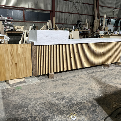 ワイド180＋扉無し レジカウンター 受付カウンター レジ台 机・デスク