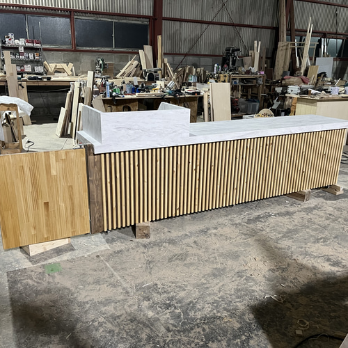 ワイド180＋扉無し レジカウンター 受付カウンター レジ台 机・デスク