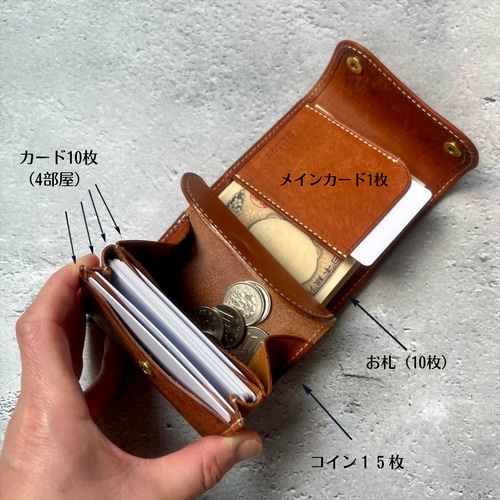 送料無料】コロンと可愛い三つ折り財布(6色展開)ミニ財布 イタリアン