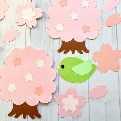 壁面飾り 春 桜 3月 4月 入園式 入学式 保育 施設 雑貨・その他 ちょこ