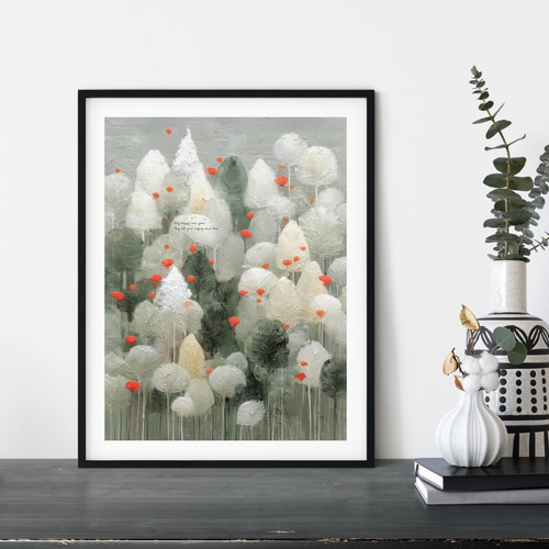 冬の森【 新春の祝福の森 タイプB 】お正月 北欧 森 新年 インテリア