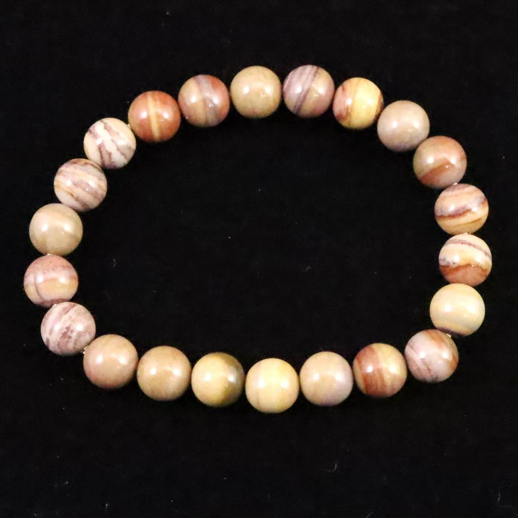 H&E社 ラディアンスジャスパー　8mm ブレスレット 16.9g #28610