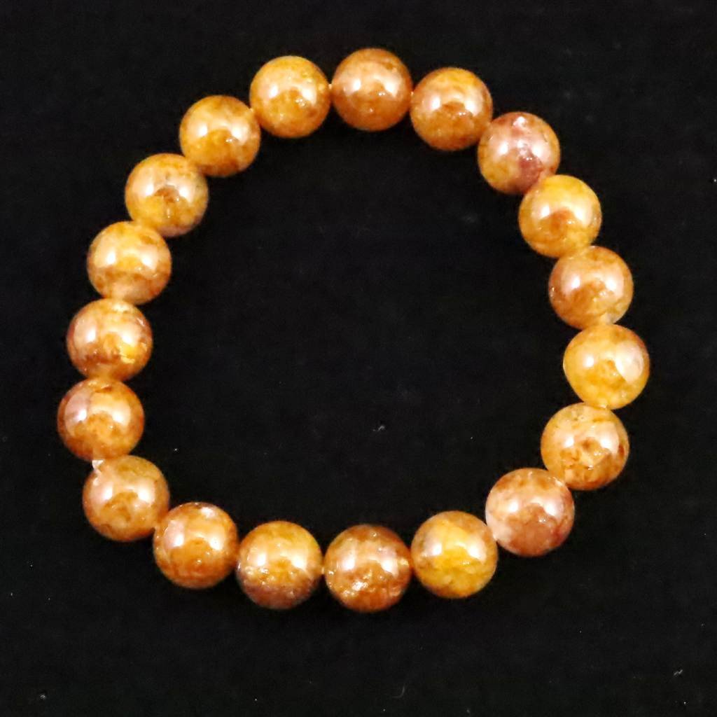 H&E社　ヒマラヤレッド アゼツライト 10mmブレスレット  26.7g #70135