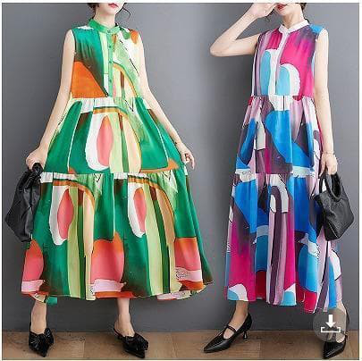 大きいサイズ レディース ワンピース　ノースリーブ　春夏 秋 新品 4,963円