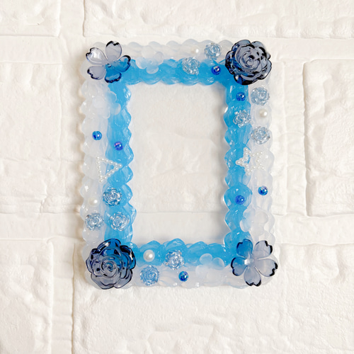 ホイップデコ デコホイップ トレカケース 硬質ケース B8 青 クリア