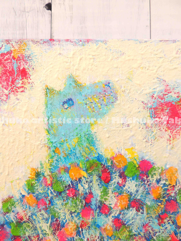 風を嗅いでる] #アート #絵 #原画 #インテリア 絵画 MUSHUKO アーティ
