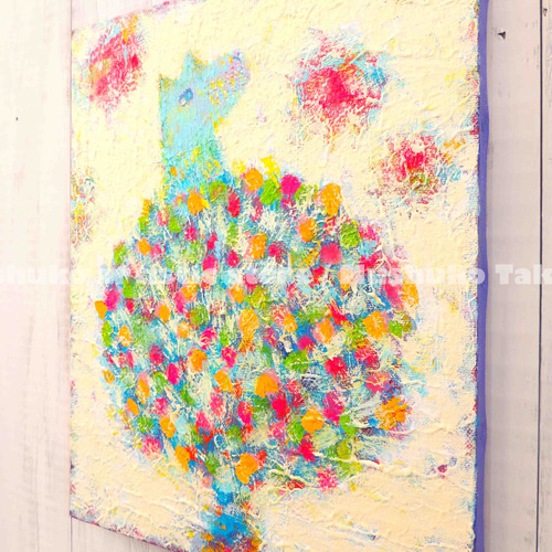 風を嗅いでる] #アート #絵 #原画 #インテリア 絵画 MUSHUKO アーティ