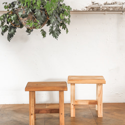 未来工房】□□国産山桜 丸太スツール/MIKU-KOBO□□ 椅子（チェアー