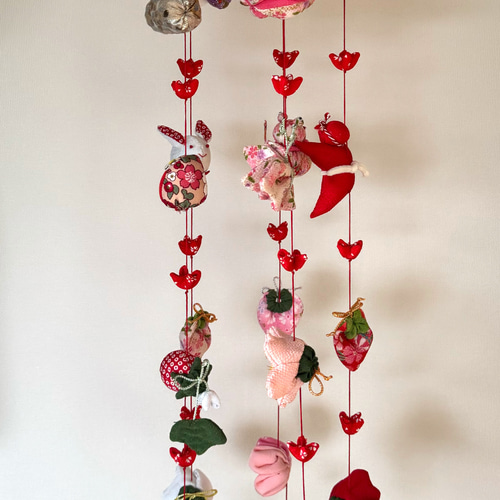 初節句のお祝い出産祝いに♪⑥ かわいい吊るし雛 1点物 桃の節句