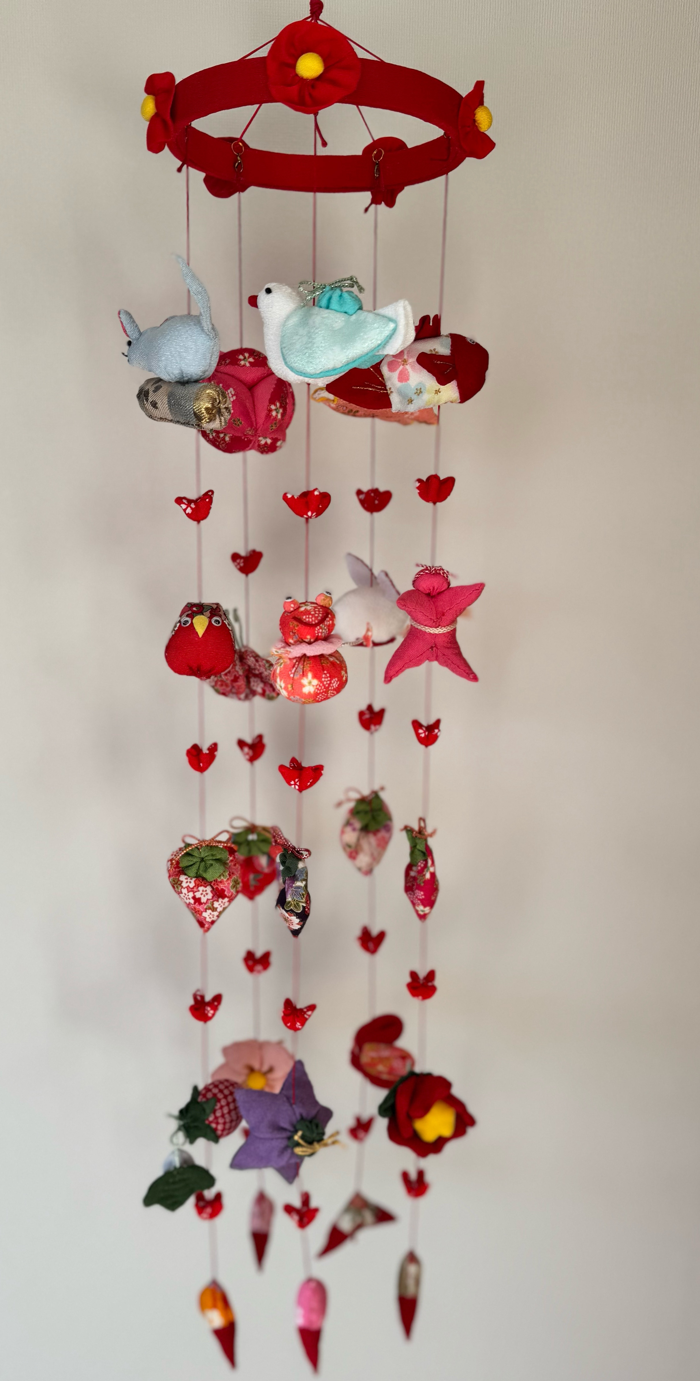 初節句のお祝い出産祝いに♪⑧   かわいい吊るし雛　１点物　桃の節句　ひな祭り　　雛人形