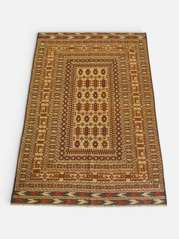 190×131cm ペルシャ手織りキリム カーペット・絨毯・ラグ・マット