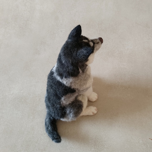 アラスカンマラミュートの子犬ちゃん 羊毛フェルト 羊毛わんこ 福や