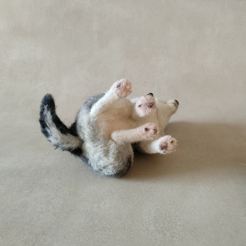アラスカンマラミュートの子犬ちゃん 羊毛フェルト 羊毛わんこ 福や