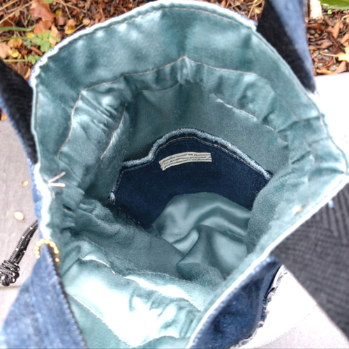 New Manual DENIM BAG デニム巾着バッグ Amazon.co.jp: New Manual DENIM BAG デニム巾着バッグ : ファッション