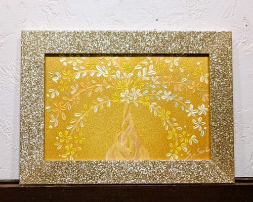 風水吉祥絵画＊幸せの木 金のなる木 豊かさ 仕事 くじ 成長 インテリア