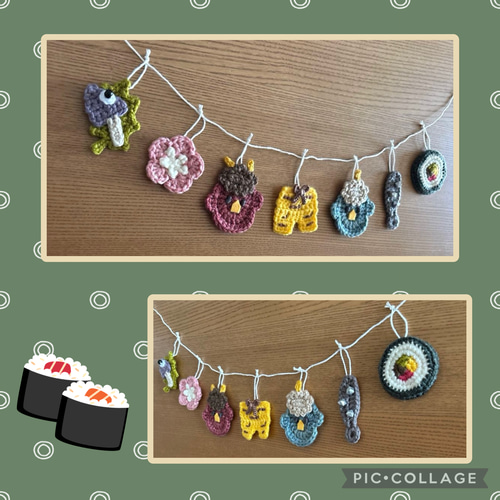 節分ガーランド 鬼 鬼のパンツ ひいらぎいわし ハンドメイド