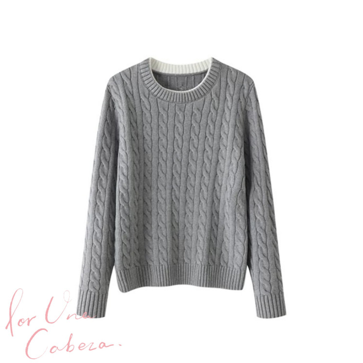 【秋冬の支度】レディース 厚手 ニットセーター 綿100％